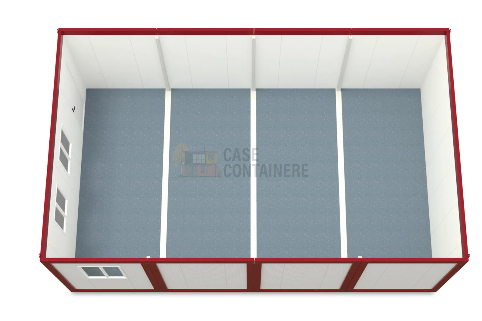 Container Modular 6x9.6m rosu2